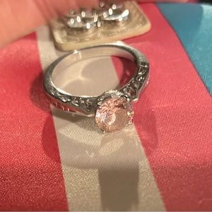 Harley-Davidson ring, pink stone